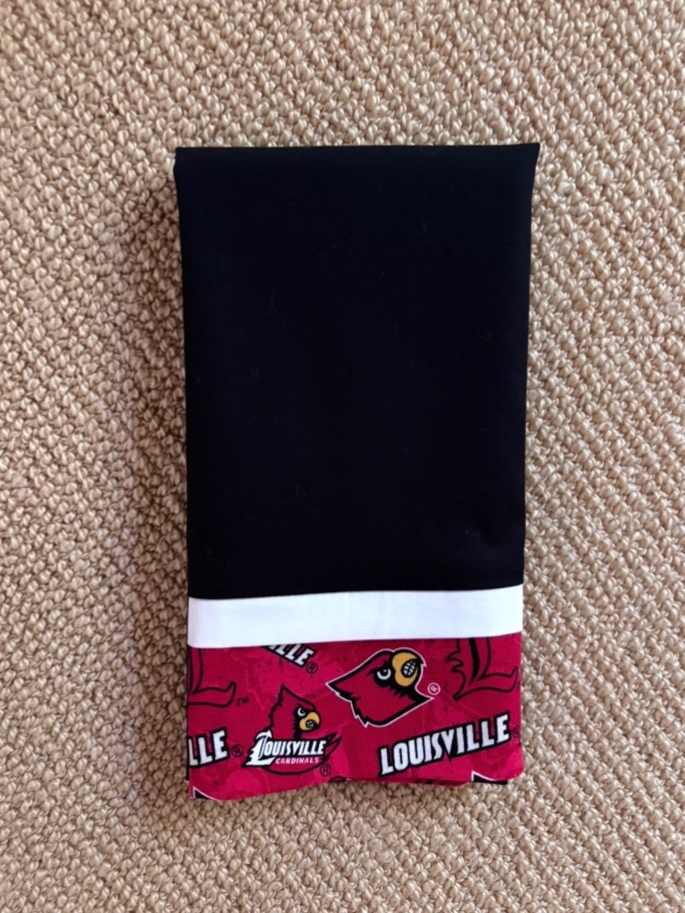 Louisville Cardinals Travel Size Pillowcase 16x12, New